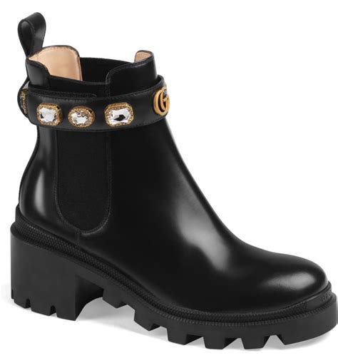 gucci jewel encrusted boots|gucci trip bootie with jewels.